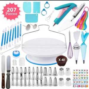 BỘ DỤNG CỤ TRANG TRÍ BÁNH KEM 207 MÓN