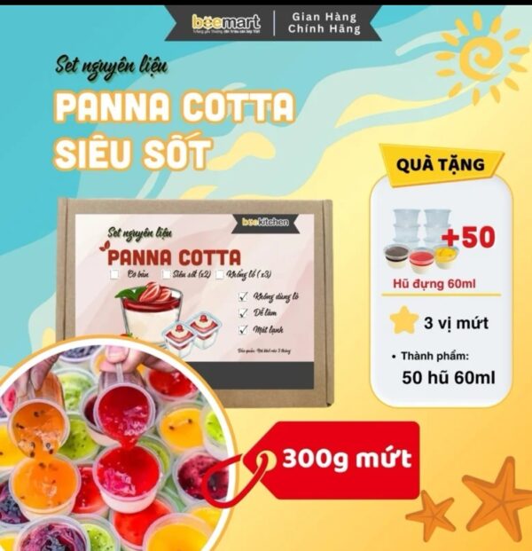 SET NGUYÊN LIỆU LÀM PANNA COTTA NHÀ BEE