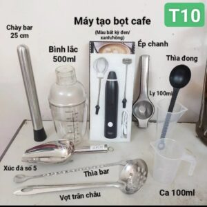 BỘ DỤNG CỤ PHA CAFE CHUYÊN NGHIỆP 10 MÓN