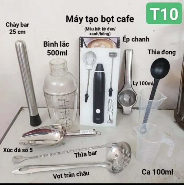 BỘ DỤNG CỤ PHA CAFE CHUYÊN NGHIỆP 10 MÓN