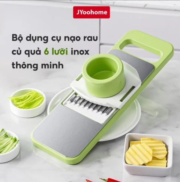 BỘ DỤNG CỤ NẠO RAU CỦ QUẢ 6 LƯỠI INOX