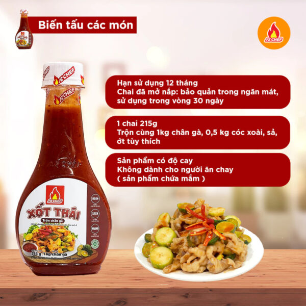 SỐT THÁI TRỘN CHÂN GÀ